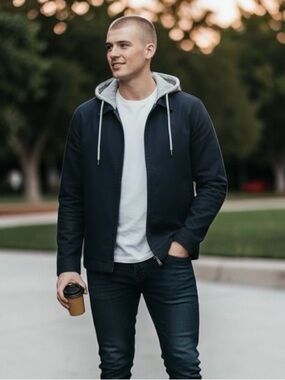 Volcom Black Jacket with Gray Hooded Liner